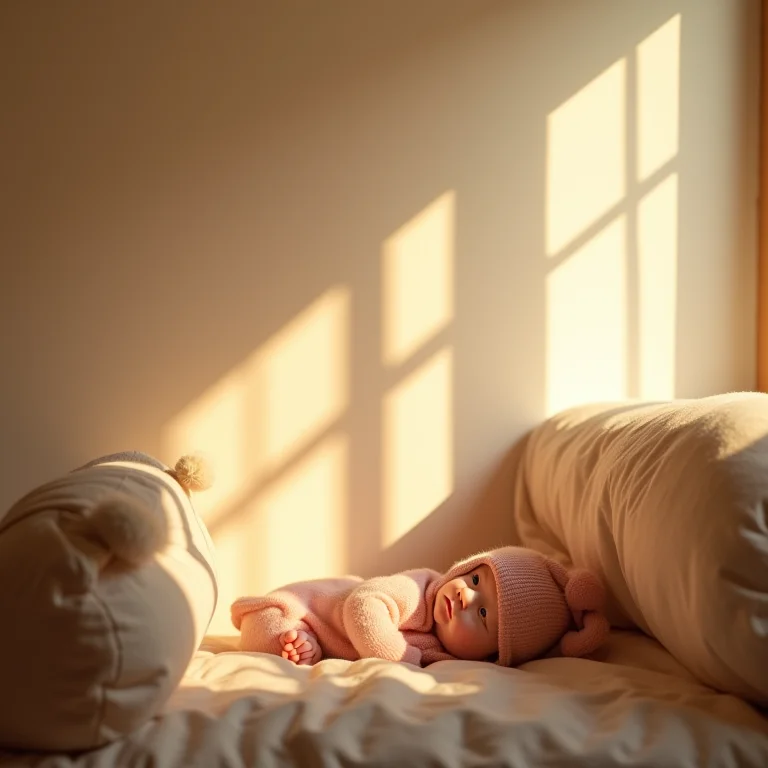 Iluminação indireta criando um ambiente aconchegante em quarto de bebê