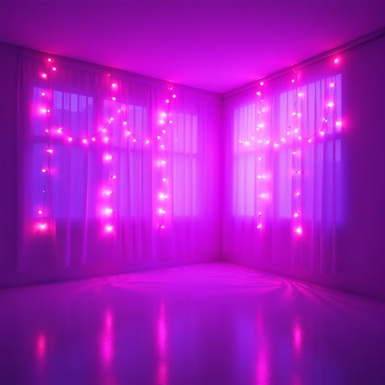 Iluminação lilás para festa.