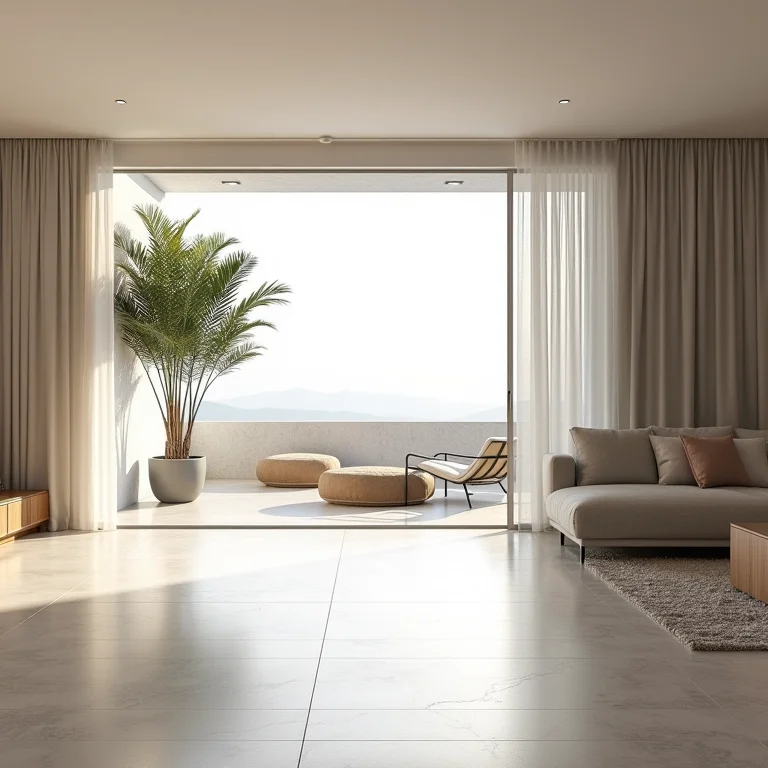 Integração de ambientes: varanda e sala de estar.