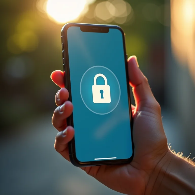 Interface de plataforma de terapia online segura em smartphone