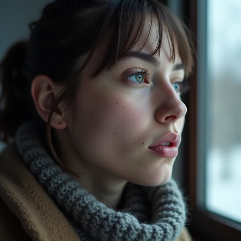 Lábios ressecados no frio