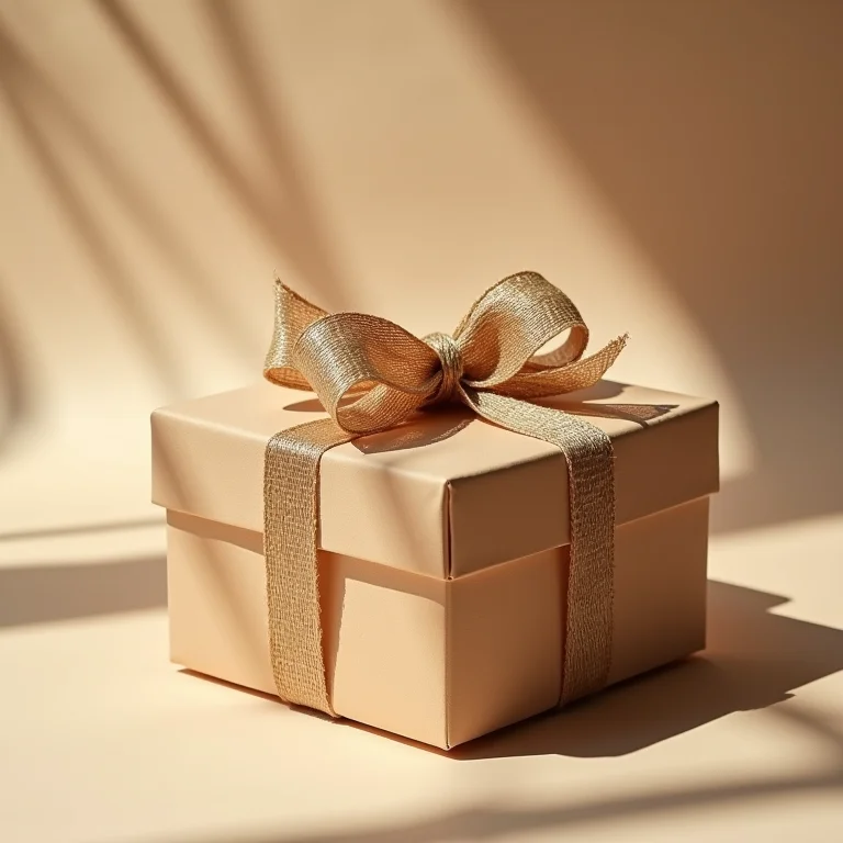 Laço de ráfia rústico em embalagem de presente de Páscoa