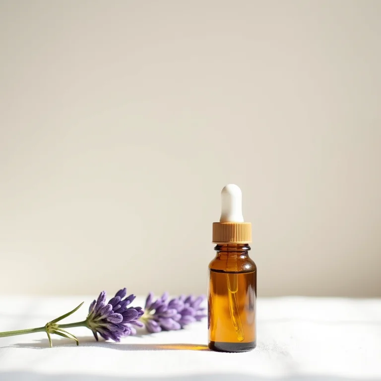 Lavanda e óleo essencial para calmaria