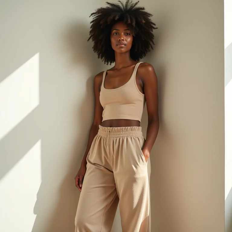 Look moderno com calça slouchy e cropped.