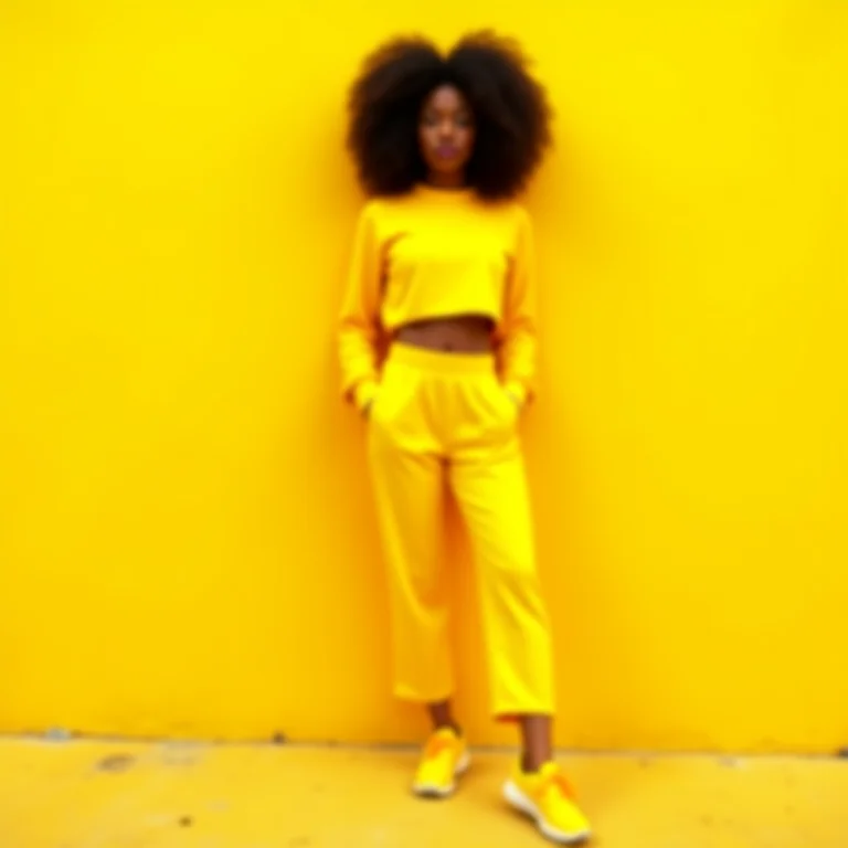 Look monocromático com tênis amarelo: ousado e sofisticado