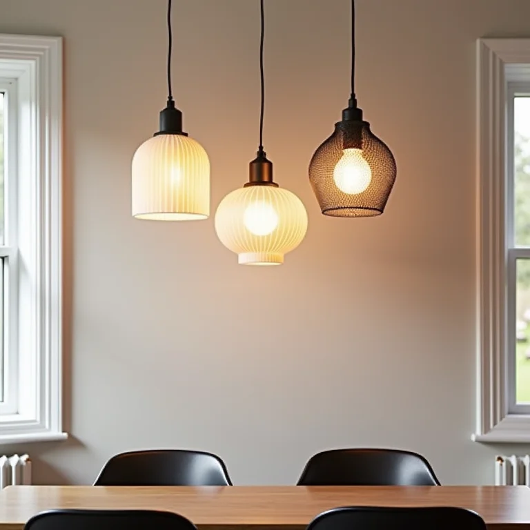 Lustres ideais para salas de jantar pequenas