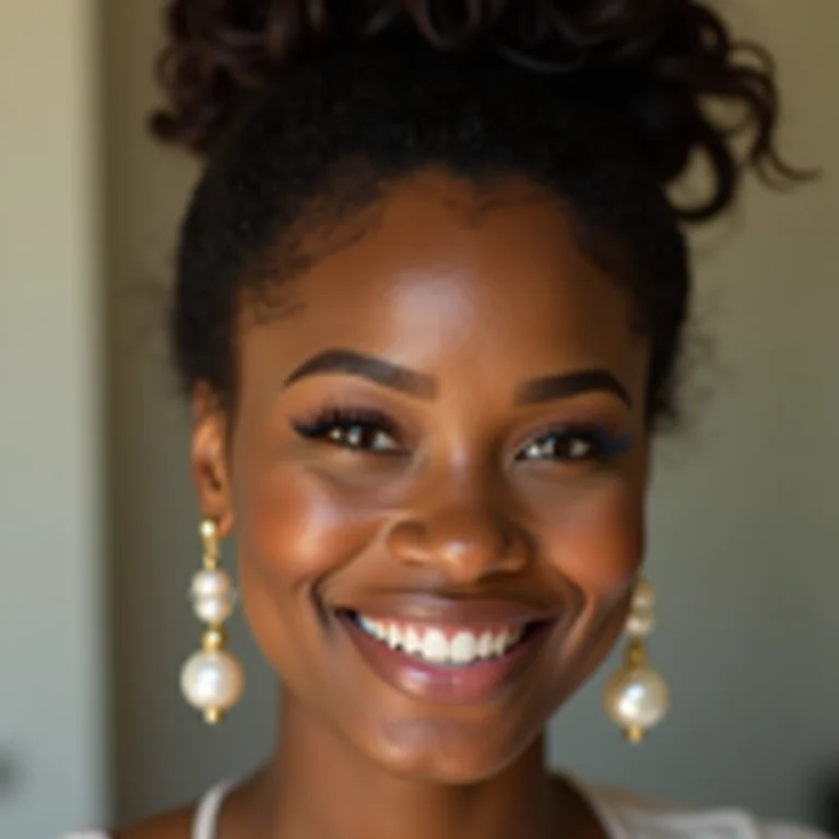 Madrinha com penteado clássico e elegante