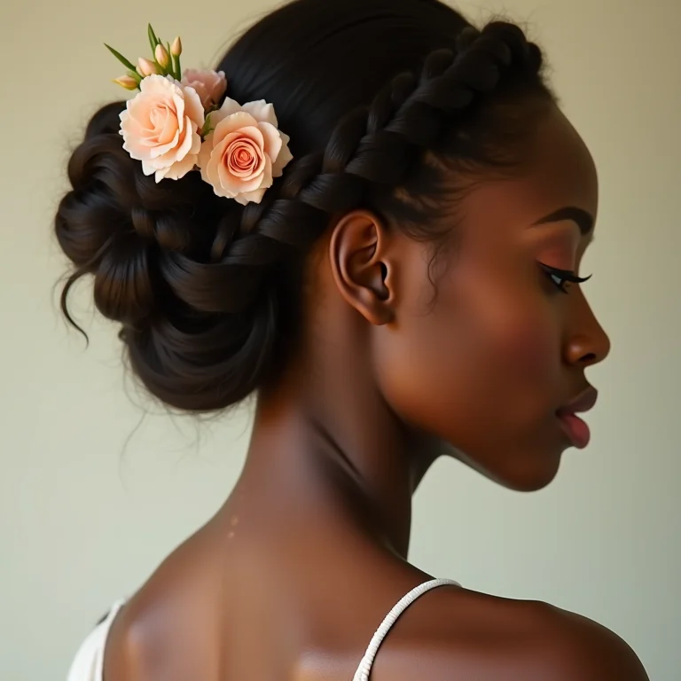 Madrinha com penteado romântico e delicado