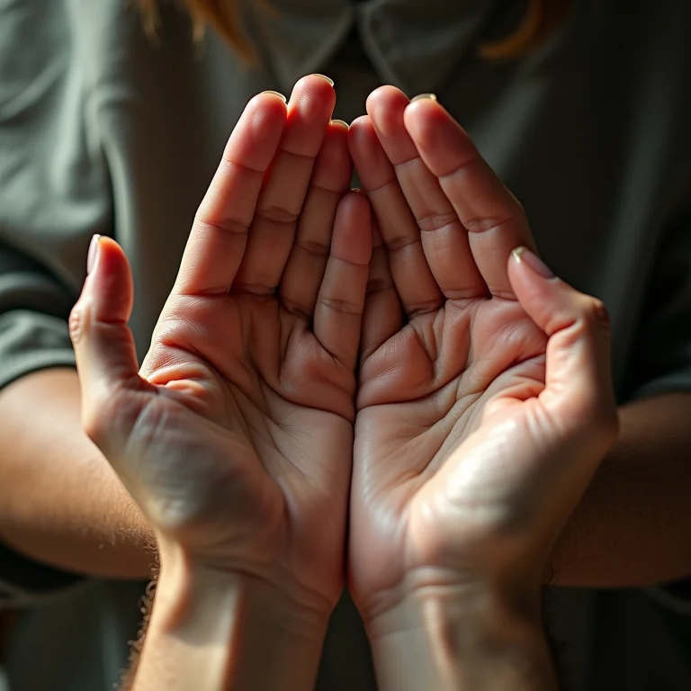 Mãos colocando fotos em uma caixa explosiva