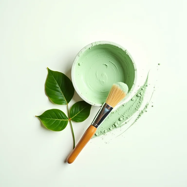 Máscara de argila verde para pele oleosa