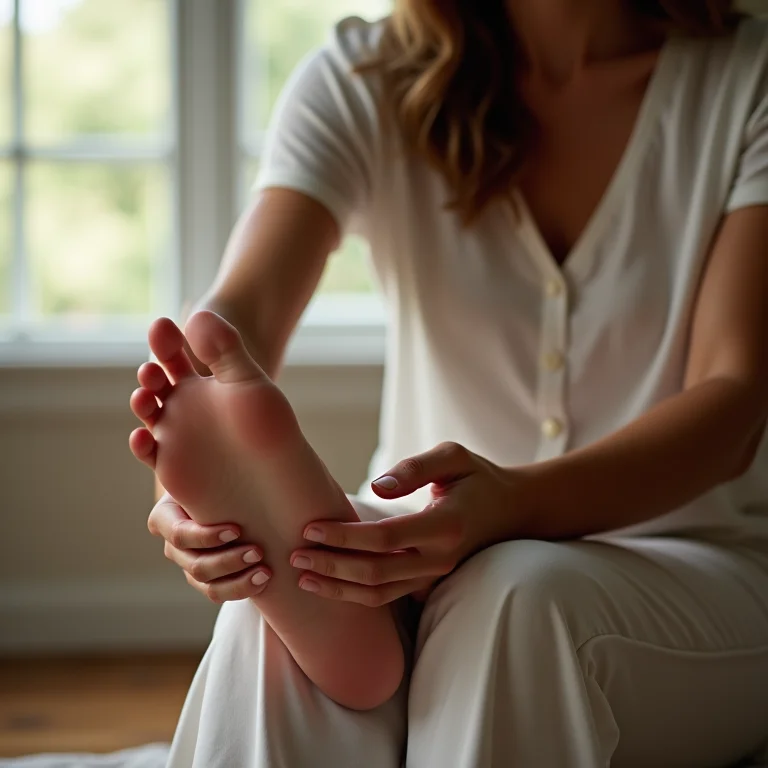 Massagem nos pés para alívio da tensão muscular