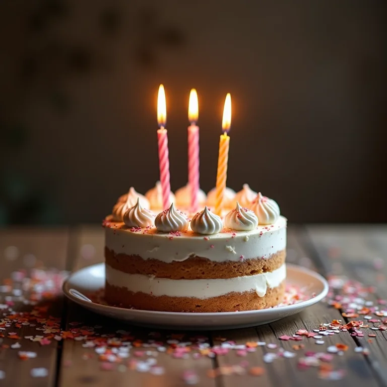 Mesa de bolo simples para festa de aniversário masculina.