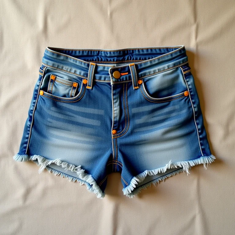 Micro shorts de jeans com detalhes destroyed