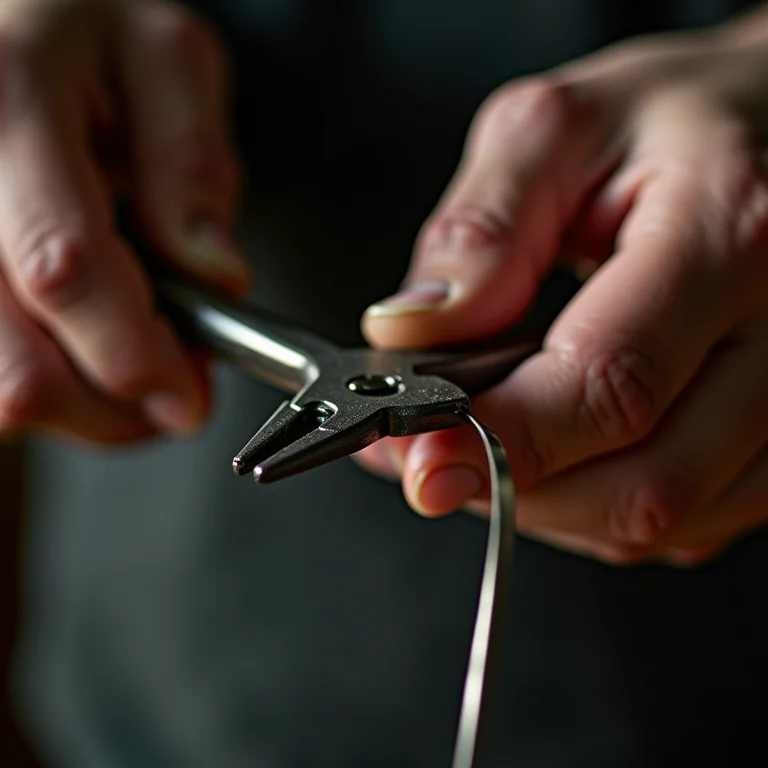 Modelagem de fio de alumínio com alicates para criar uma bijuteria única