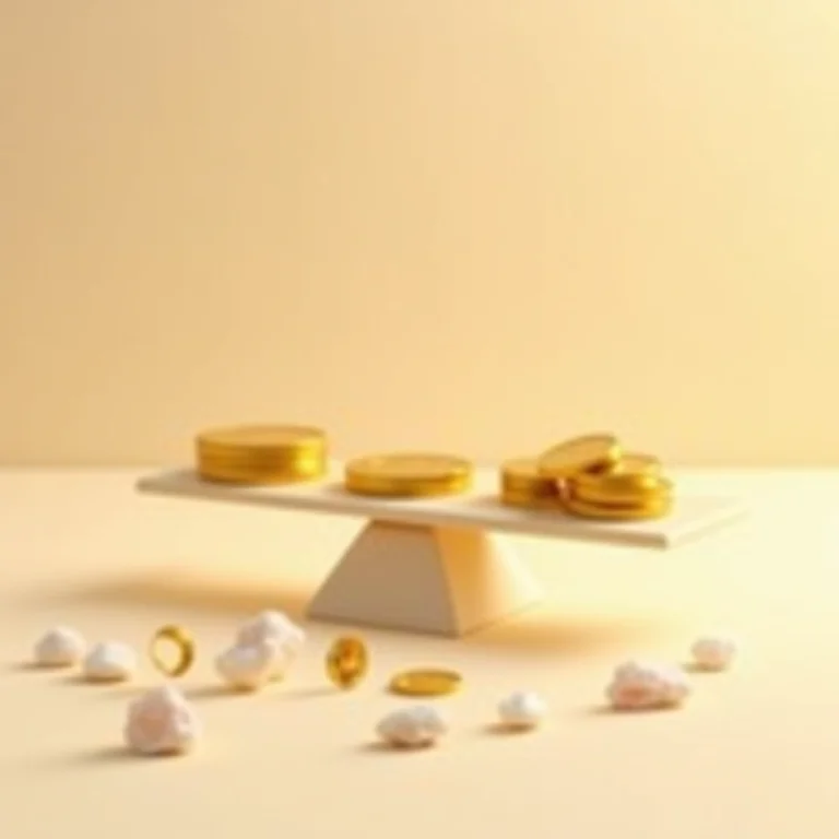 Moedas douradas e balança simbolizando finanças para o signo de Áries