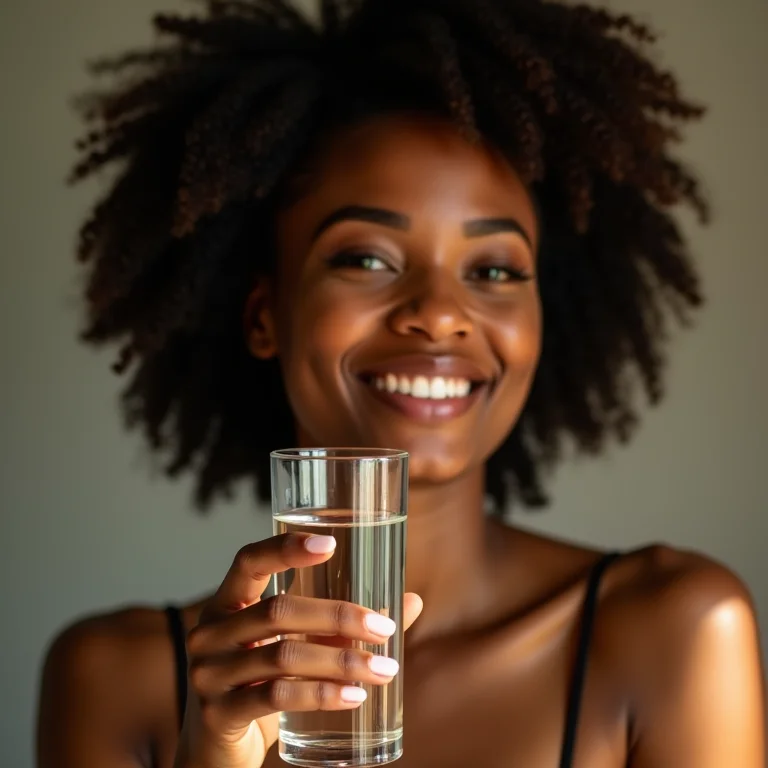 Mulher bebendo água