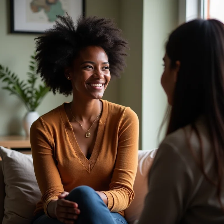 Mulher buscando ajuda profissional.