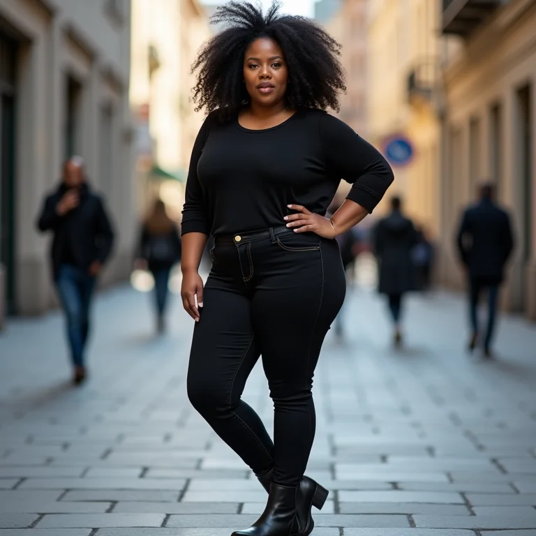 Mulher com calça skinny e Chelsea boots