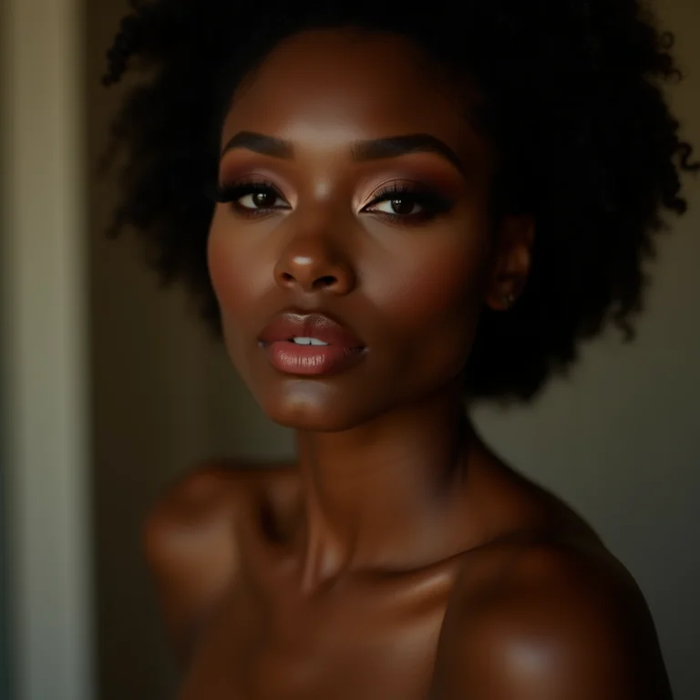 Mulher com maquiagem glamourosa para a noite