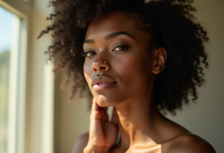 Mulher com maquiagem leve e natural para o dia a dia.