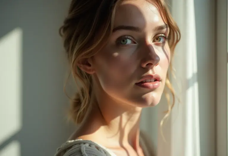 Mulher com sinais de deficiência de ferro