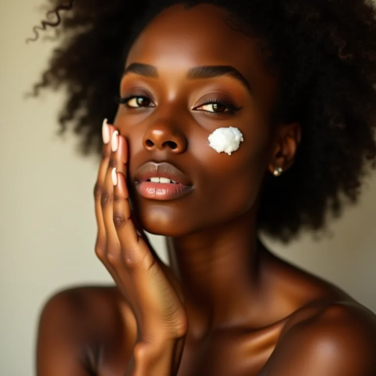 Mulher de pele oleosa hidratando o rosto