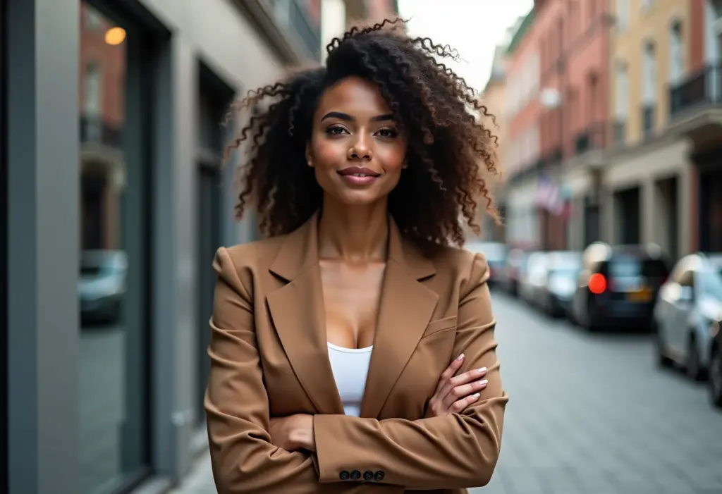 Blazer feminino: os looks INCRÍVEIS que você precisa experimentar Mulher estilosa com blazer em cenário urbano