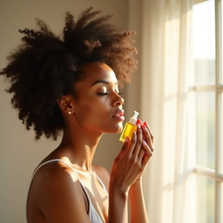 Mulher iniciando rotina de skincare com óleo de limpeza.