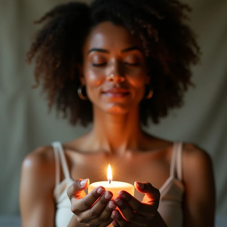 Mulher meditando com uma mandala