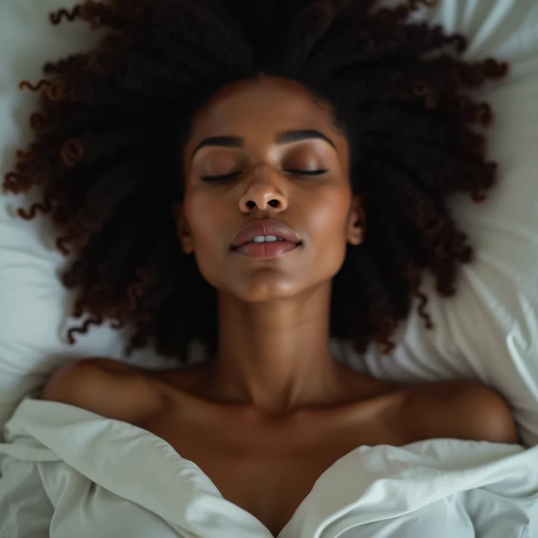 Mulher meditando na cama para melhorar o sono