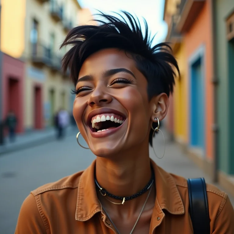 Mulher negra com corte pixie repaginado