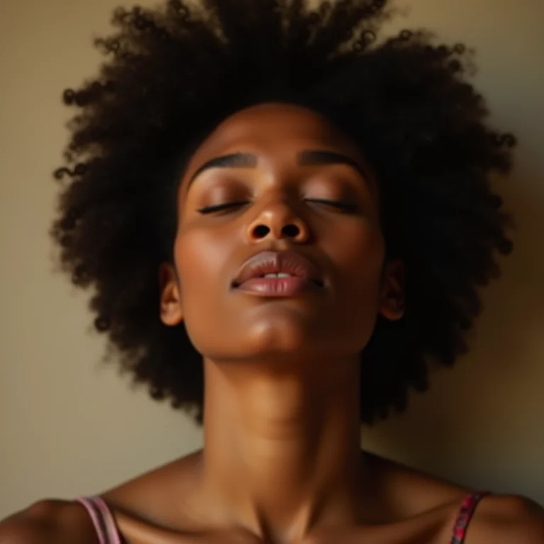 Mulher negra meditando para reduzir o estresse