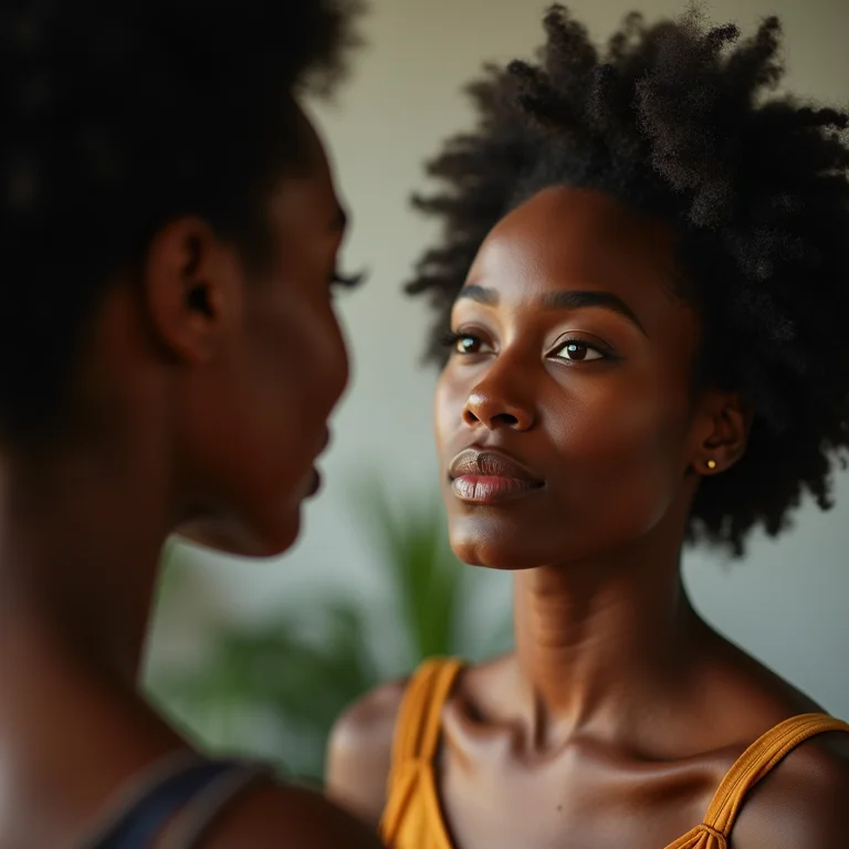 Mulher ouvindo atentamente uma amiga, demonstrando empatia