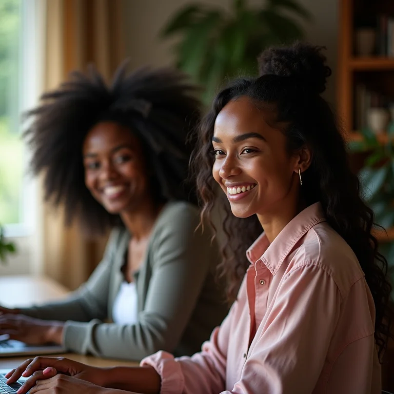 Mulheres conversando online antes da viagem