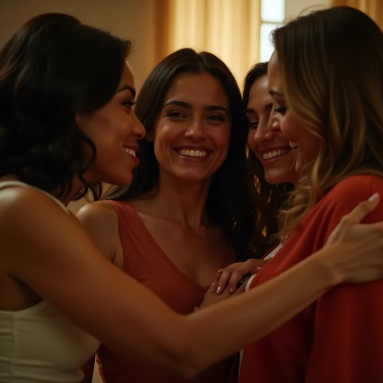 Mulheres diversas participando de um grupo de apoio