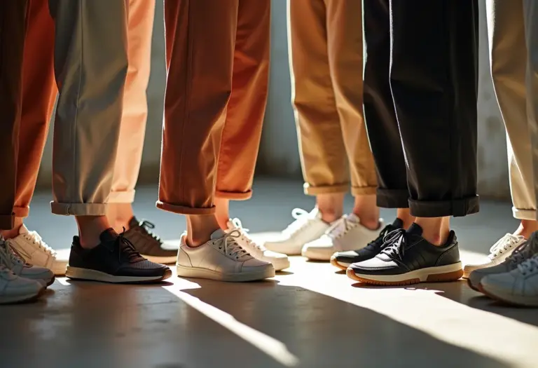 Mulheres diversas usando tênis confortáveis