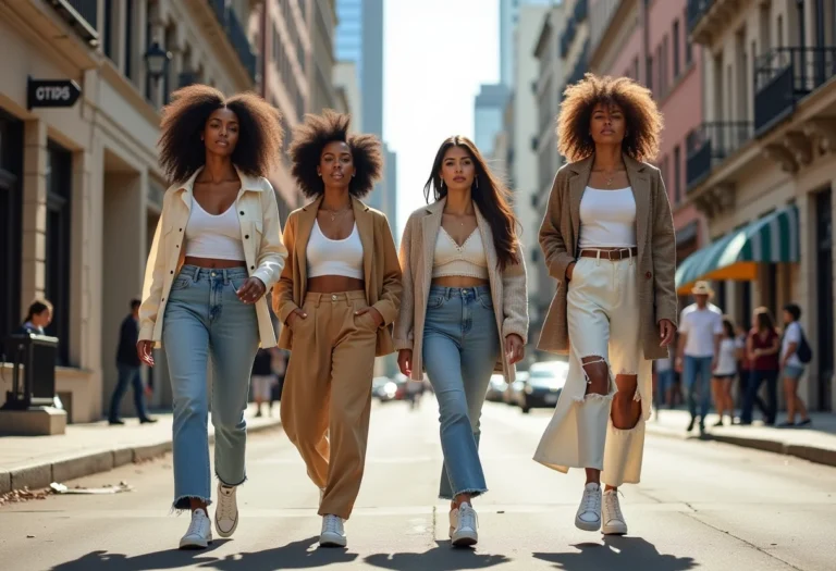 Mulheres estilosas usando All Star branco em looks urbanos