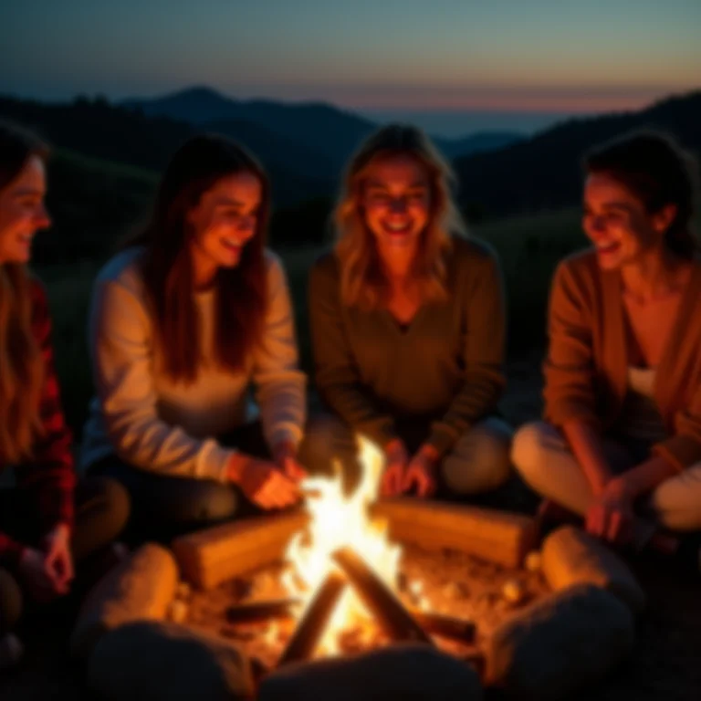 Mulheres fazendo amizade em viagem