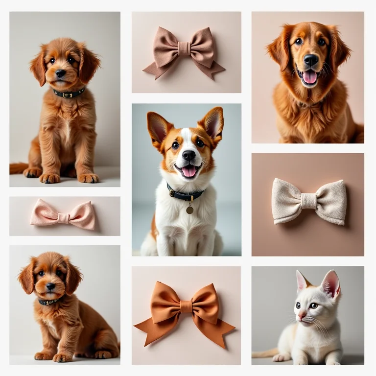 Mural de inspiração para criação de laços pet originais