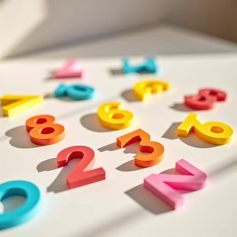 Números e letras de EVA para aprendizado