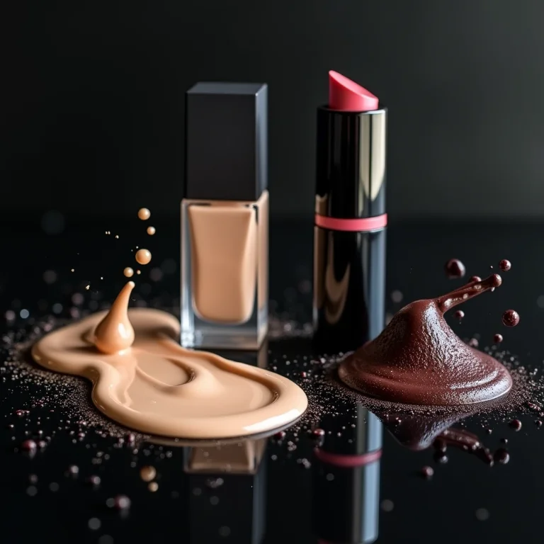 Óleo de limpeza dissolvendo maquiagem.