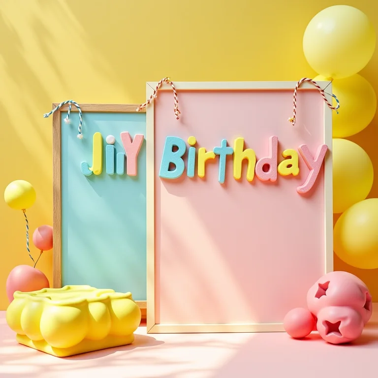 Painel de aniversariantes em EVA