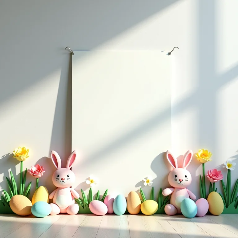 Painel de Páscoa com EVA para fotos