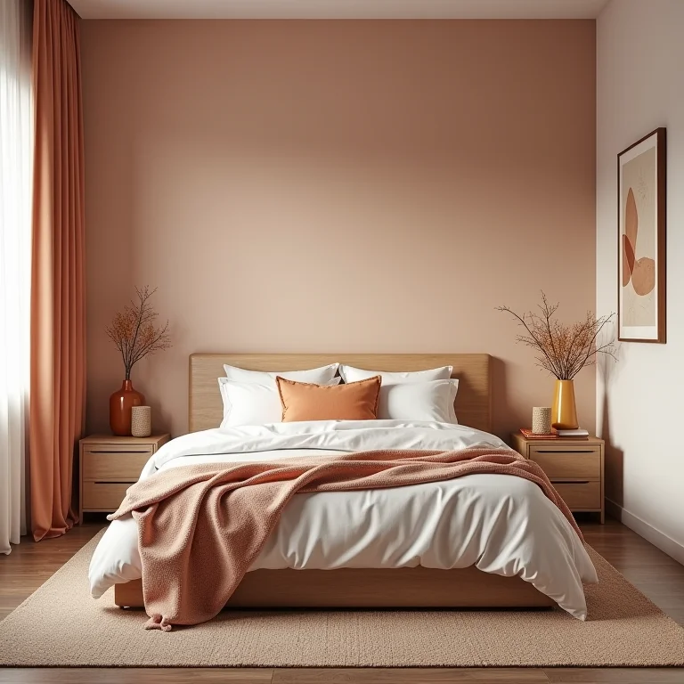 Paleta de cores personalizada em quarto de visitas