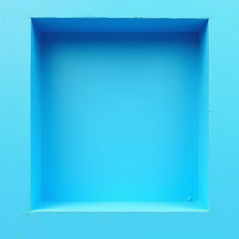 Parede azul vibrante em apartamento moderno