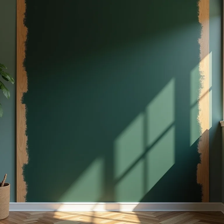 Parede com fita crepe delimitando área para pintura lousa