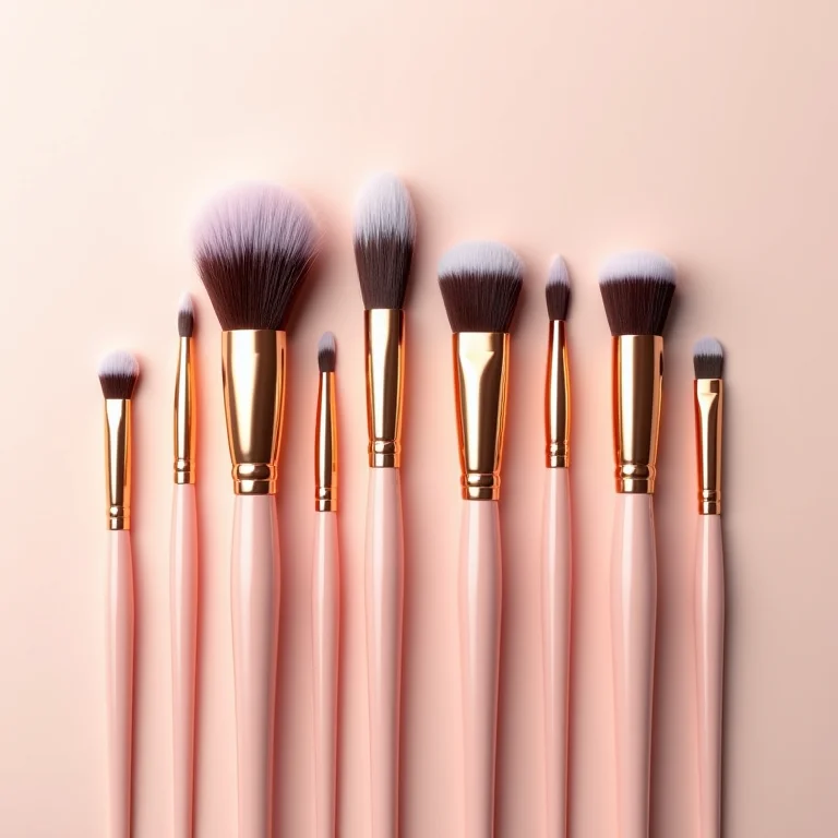 Pincéis de maquiagem variados