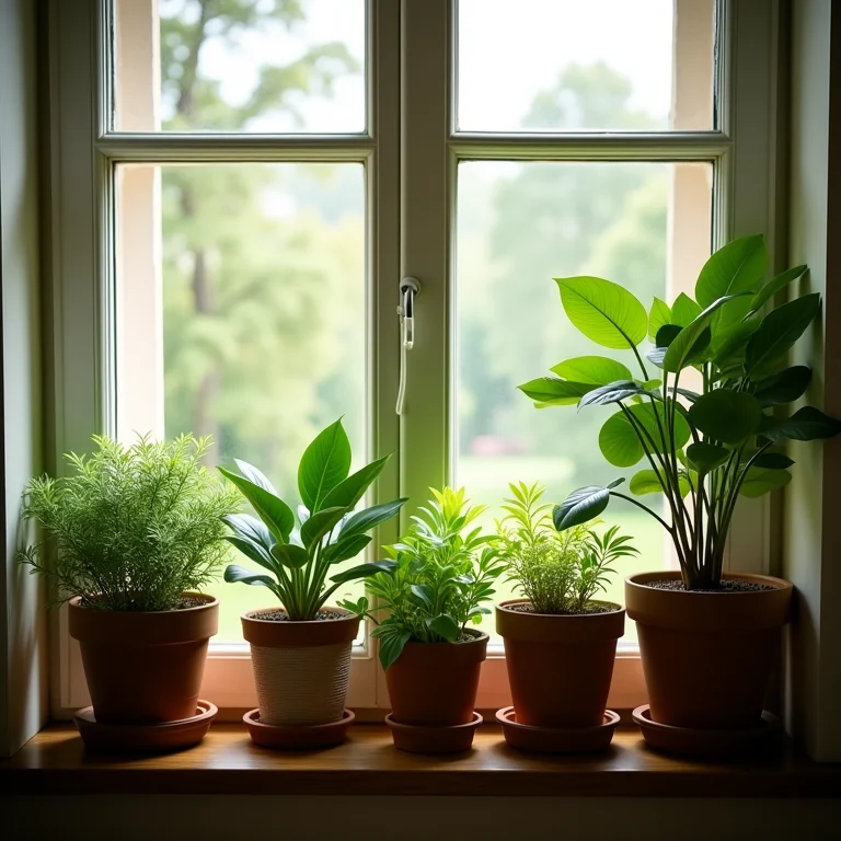 Plantas coloridas na decoração de apartamento
