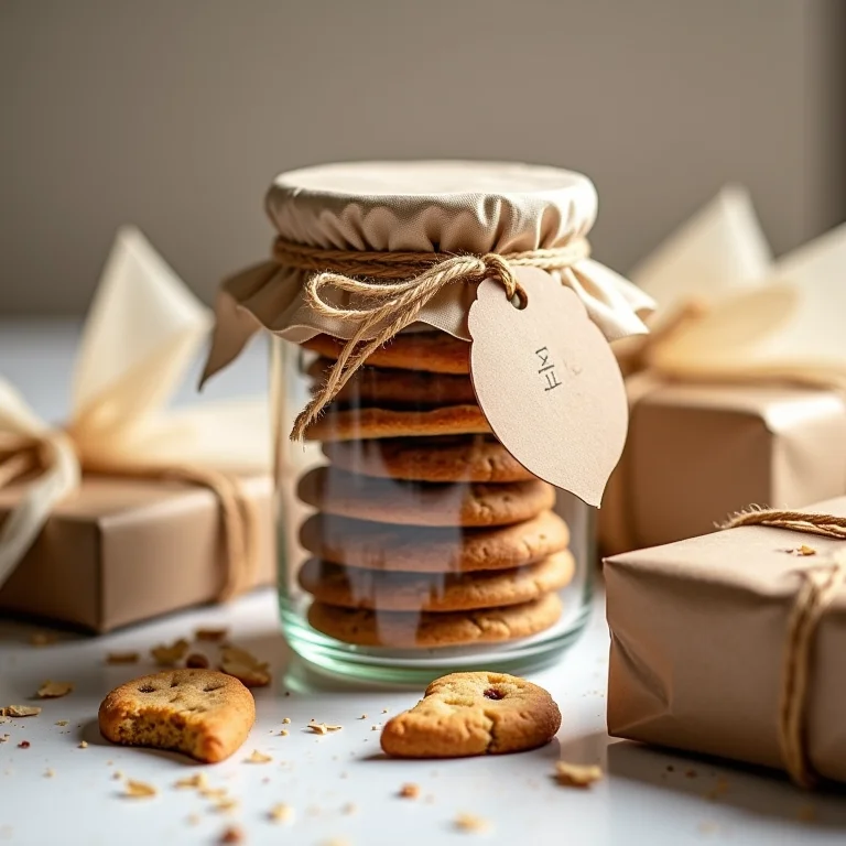 Pote de vidro como embalagem de presente.