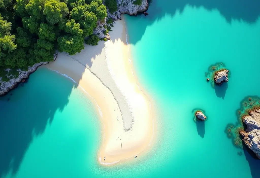 Praia paradisíaca e secreta no litoral do Sudeste brasileiro.
